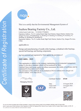 SBF Was Certified ISO14001 Environmental Management System in Year 1998